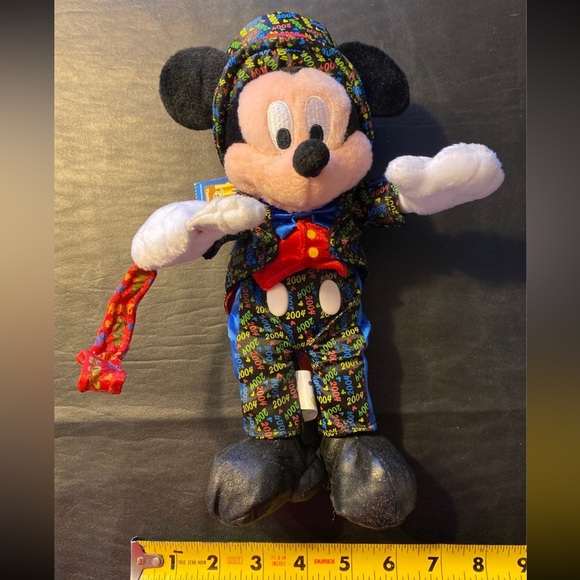 Walt Disney World Mickey Mouse Plush 2004 New Years Eve Mickey Bean Bag - Picture 11 of 12
